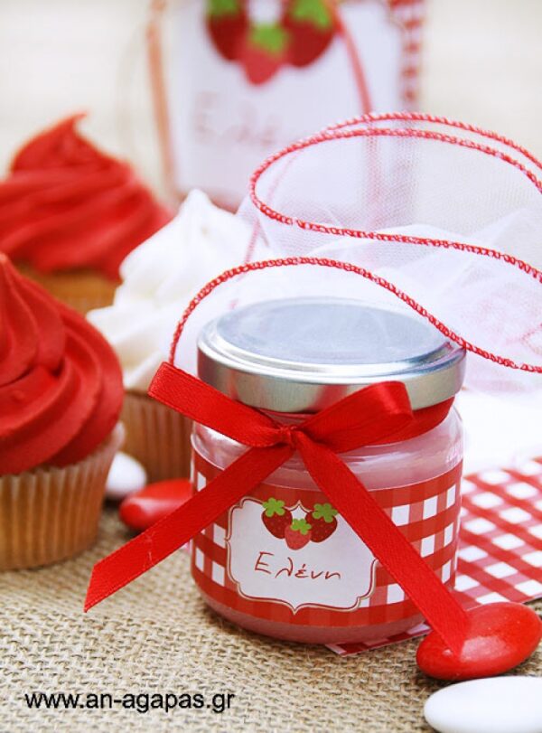 Μπομπονιέρα  Βαζάκι  Κερί  135ml  Strawberry  Fields