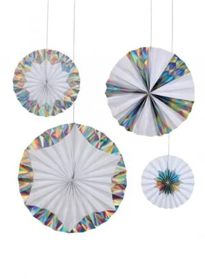 Διακοσμητικές  Βεντάλιες  Giant  Holographic  Silver  –  EOL 