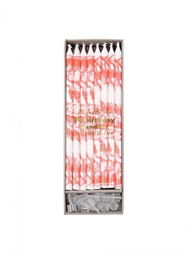 Κεράκια  Γενεθλίων  Marbled  Neon  Coral