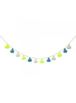 Υφασμάτινη  Γιρλάντα  κίτρινο-μπλε 