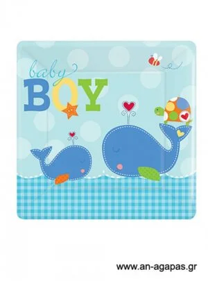 Πιάτο  Γλυκού  Baby  Boy  (8τμχ) 