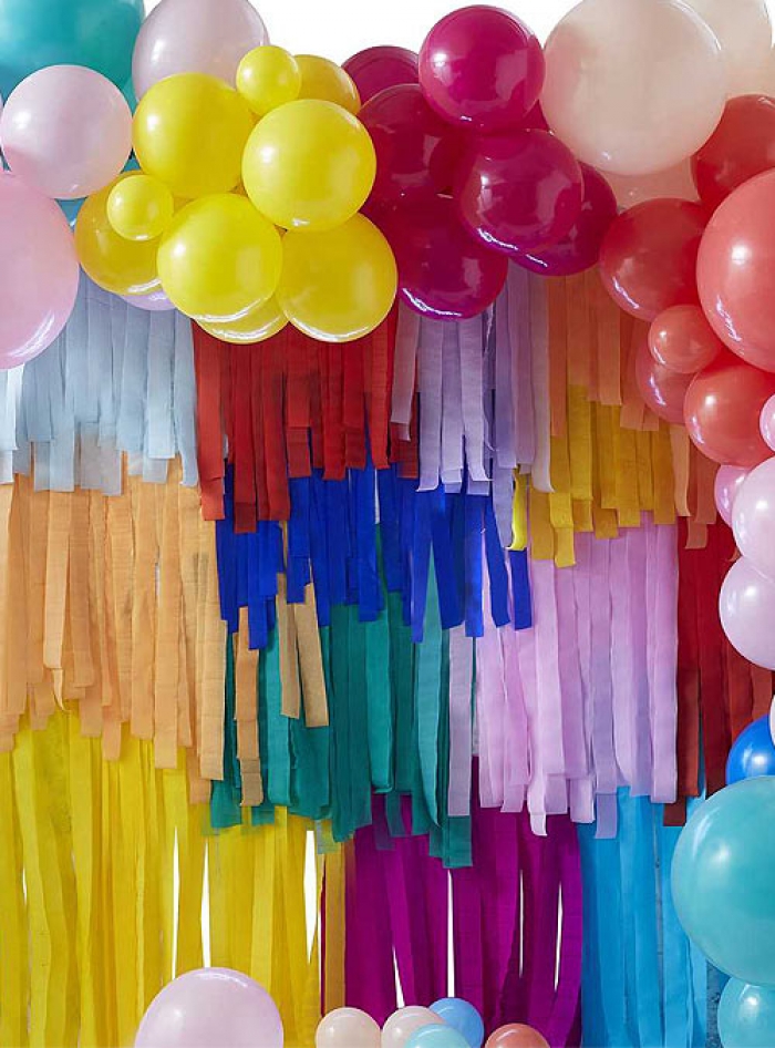 Σετ Διακόσμησης Μπαλόνια-Streamers Rainbow