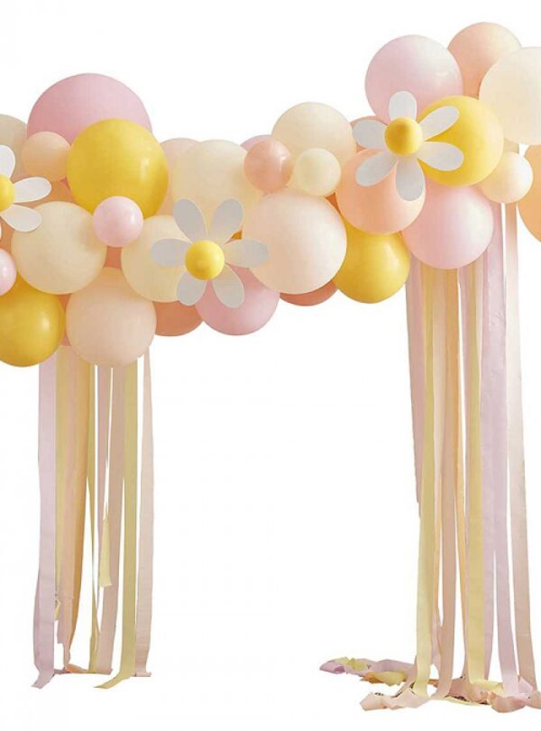 Διακόσμησης-Μπαλόνια-Streamers-Μαργαρίτες-Pastel-1.jpg Σετ Διακόσμησης Μπαλόνια-Streamers-Μαργαρίτες Pastel