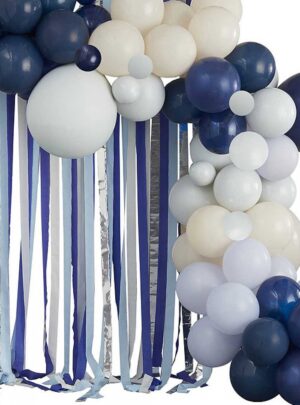 Σετ Διακόσμησης Μπαλόνια-Streamers Μπλε