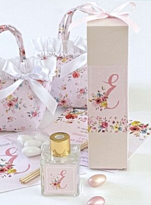 Μπομπονιέρα Δώρο Βάπτισης Αρωματικό Χώρου Κουτί Pink Vintage Roses