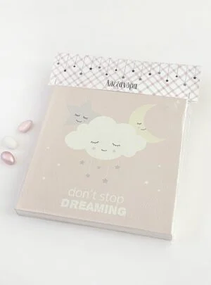 Μπομπονιέρα Καδράκι Καμβάς Girl Dreamer