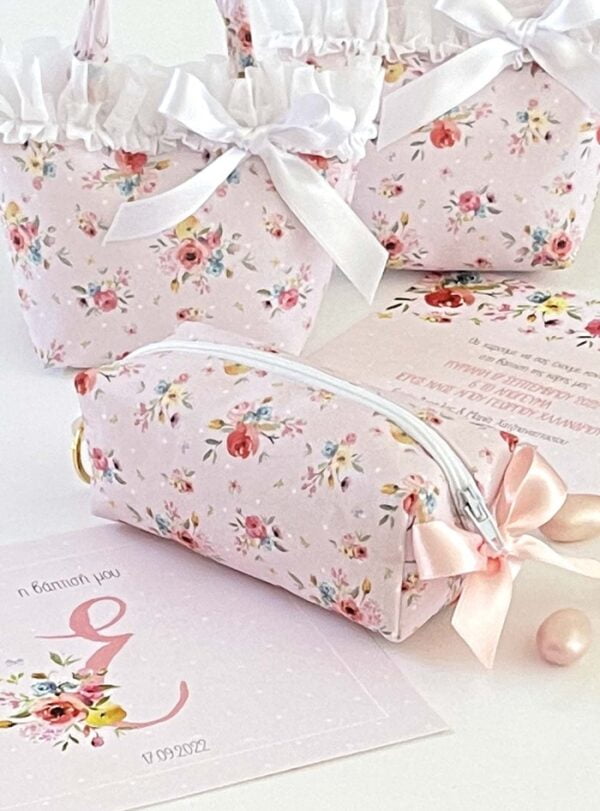 Μπομπονιέρα Κασετίνα PInk VIntage Roses