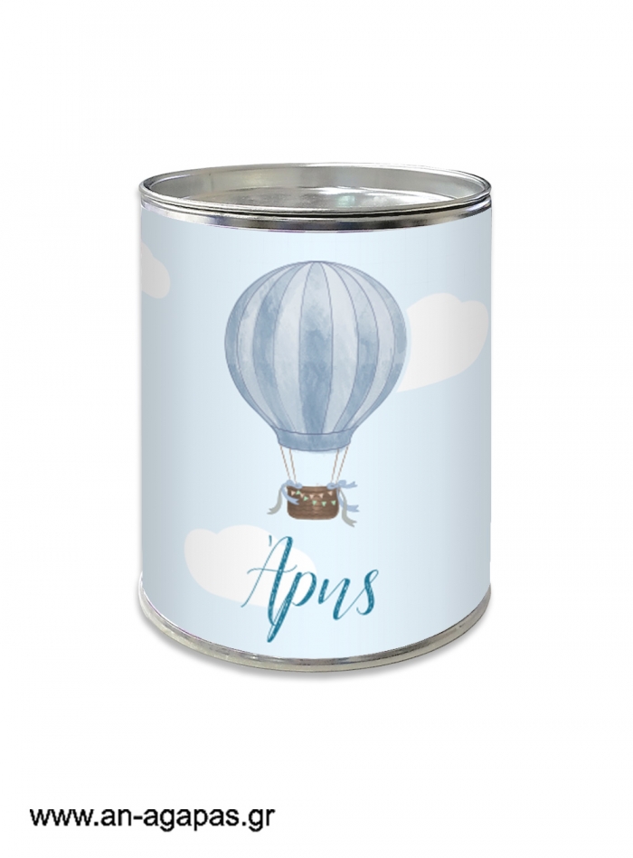 Μπομπονιέρα  Κουμπαράς  Blue  Hotair  Balloon