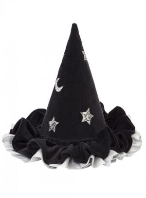 Καπέλο Μάγισσας Βελούδινο Μαύρο