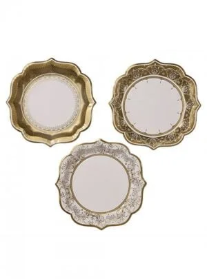 Πιάτο  Μεσαίο  Porcelain  Gold  (12τμχ) 