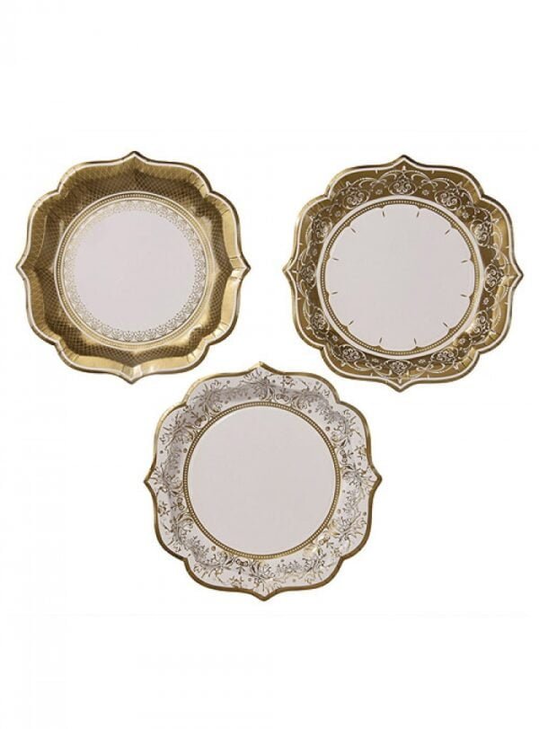 Πιάτο  Μεσαίο  Porcelain  Gold  (12τμχ)