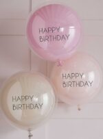 Μπαλόνια-Pink-Double-Layered-Happy-Birthday.jpg Σετ Μπαλόνια Pink Double Layered Happy Birthday