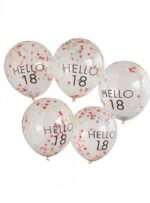 Μπαλόνια-Rainbow-Confetti-Hello-18-1.jpg Σετ Μπαλόνια Rainbow Confetti Hello 18