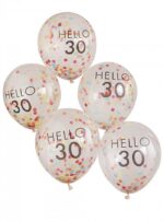Μπαλόνια-Rainbow-Confetti-Hello-30-1.jpg Σετ Μπαλόνια Rainbow Confetti Hello 30