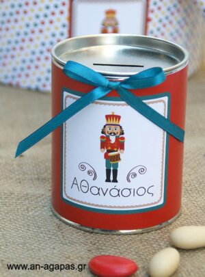 Χριστουγεννιάτικη  Μπομπονιέρα  Βάπτισης  κουμπαράς  Nutcracker