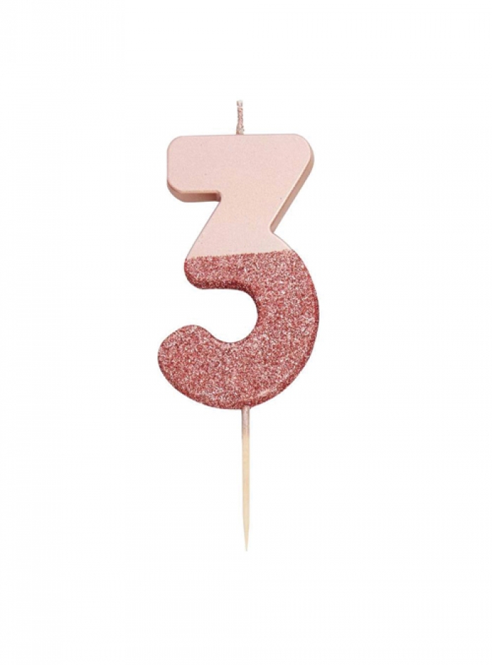 Κεράκι Νο 3 Rose Gold