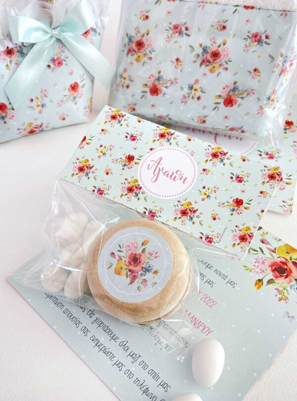 Μπομπονιέρα Ξύλινο Γιο Γιο Mint Vintage Roses