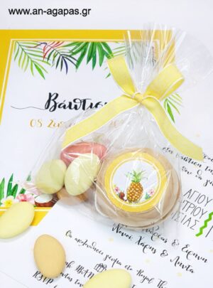Μπομπονιέρα  Ξύλινο  Γιο  Γιο  Tropical  Pineapple