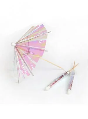 Διακοσμητικές  Ομπρελίτσες  Ιριδίζον 