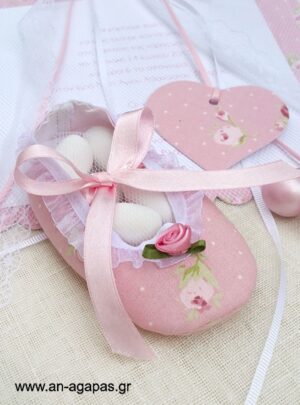 Μπομπονιέρα  Παπουτσάκι  Old  PInk 