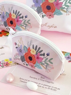 Μπομπονιέρα Πορτοφόλι PInk Modern Blossom