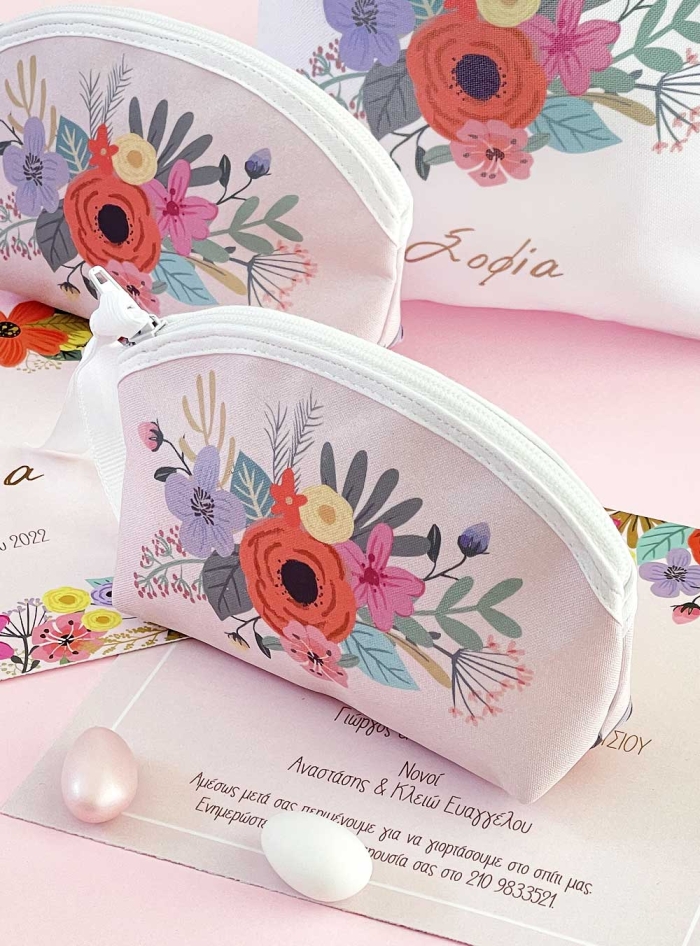 Μπομπονιέρα Πορτοφόλι PInk Modern Blossom