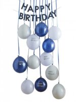 Διακόσμηση Πόρτας Happy Birthday Μπλε