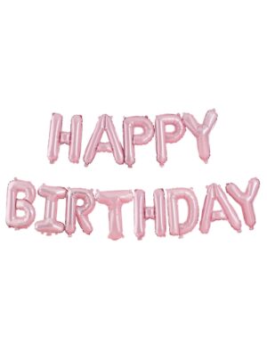 Μπαλόνι Ροζ Happy Birthday 