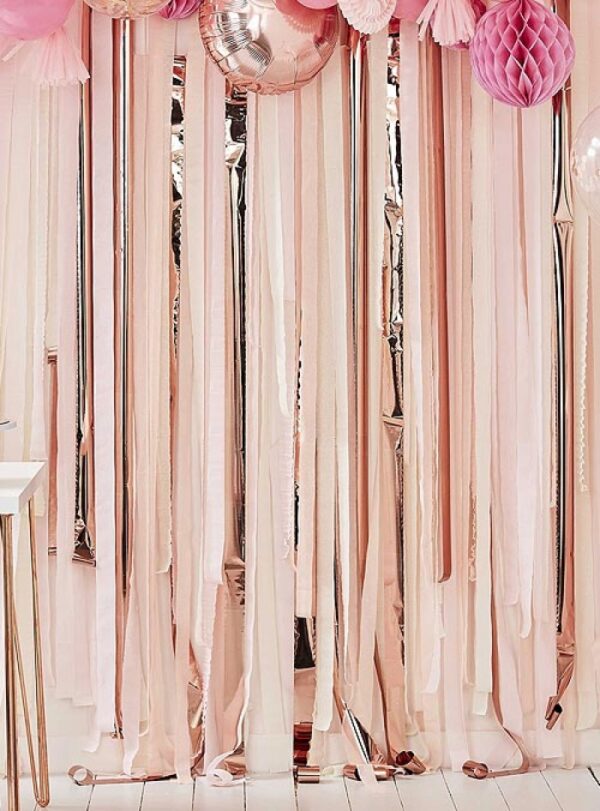 Κουρτίνα Σερπαντίνες Pink And Rose Gold