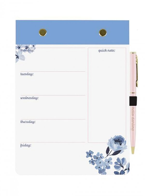 Σετ Σημειωματάριο-Στυλό Blue Floral