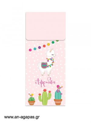 Μπομπονιέρα  Φάκελος  Bubbles  45ml  Pink  Llama