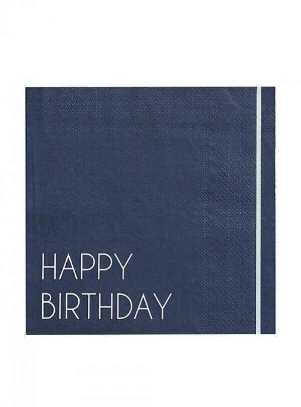 Χαρτοπετσέτα Φαγητού Navy Happy Birthday (16τμχ)