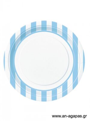 Πιάτο  Φαγητού  Striped  Blue  (8τμχ) 