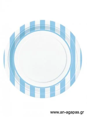 Πιάτο  Φαγητού  Striped  Blue  (8τμχ) 