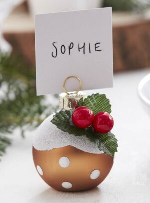 Σετ Χριστουγεννιάτικα Placecard Holders-Placecards, 6τμχ (+6ετικέτες)