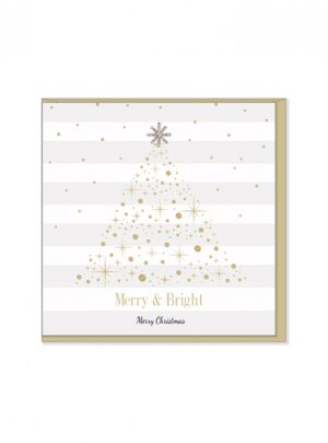 Ευχετήρια  Χριστουγεννιάτικη  κάρτα  Merry  &  Bright   