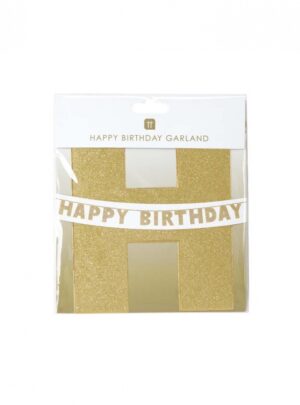 Γιρλάντα  Χρυσή  Happy  Birthday     