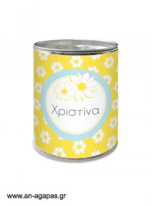 Μπομπονιέρα  βάπτισης  κουμπαράς  Daisy  Bloom