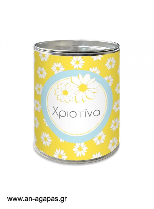 Μπομπονιέρα  βάπτισης  κουμπαράς  Daisy  Bloom