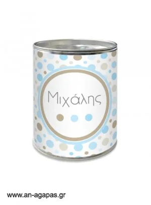 Μπομπονιέρα  βάπτισης  κουμπαράς  Polka  Dot  Fun