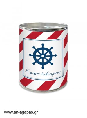 Μπομπονιέρα  βάπτισης  κουμπαράς  Red  Nautical