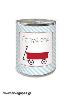 Μπομπονιέρα  βάπτισης  κουμπαράς  Red  Wagon