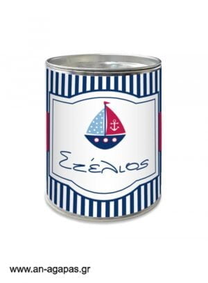 Μπομπονιέρα  βάπτισης  κουμπαράς  Sailing