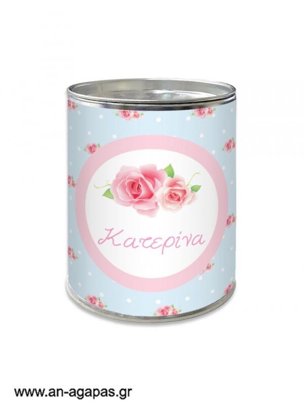 Μπομπονιέρα  βάπτισης  κουμπαράς  Shabby  Chic