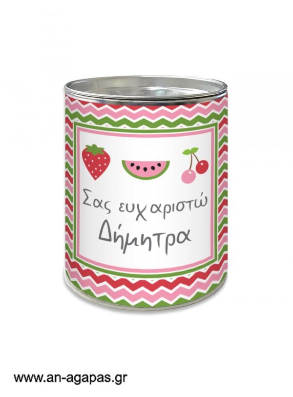 Μπομπονιέρα  βάπτισης  κουμπαράς  Summer  Fruit