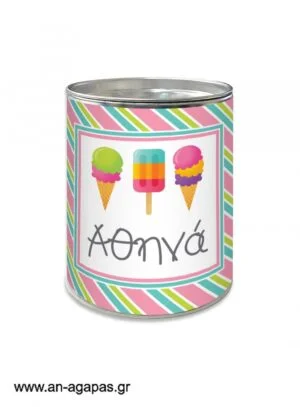 Μπομπονιέρα  βάπτισης  κουμπαράς  Sweet  Ice-Cream 
