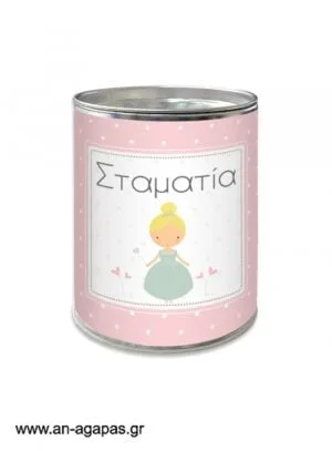 Μπομπονιέρα  βάπτισης  κουμπαράς  Sweet  Princess 