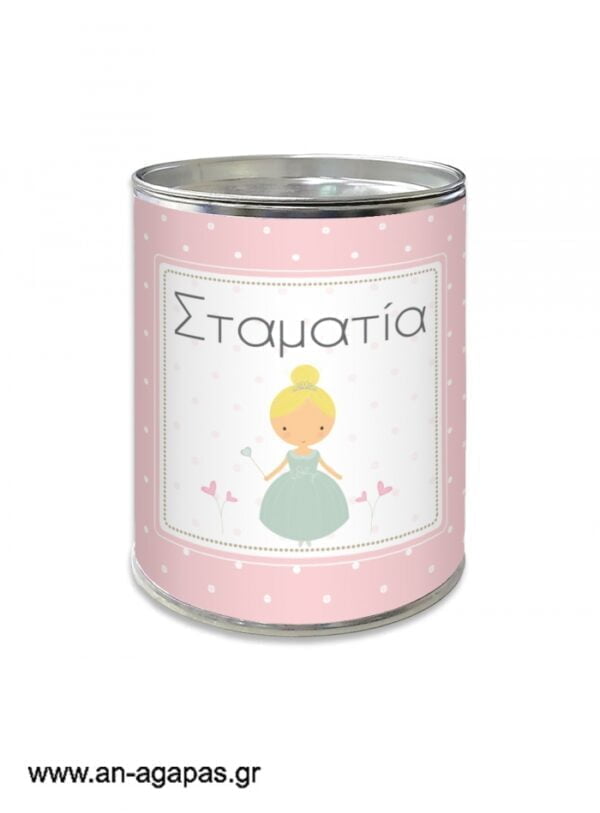 Μπομπονιέρα  βάπτισης  κουμπαράς  Sweet  Princess