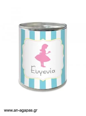 Μπομπονιέρα  βάπτισης  κουμπαράς  Tea  Girl 