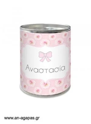 Μπομπονιέρα  βάπτισης  κουμπαράς  Vintage  Roses 
